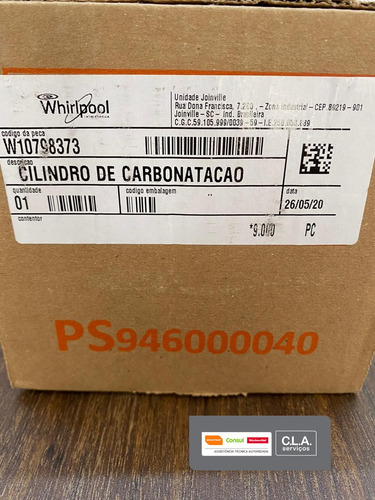 Imagem 2 de 5 de Cilindro Carbonatação Bblend Brastemp W10798373 / W11387305