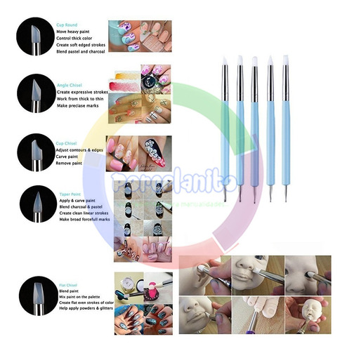 Imagen 2 de 2 de Herramientas De Modelado, Porcelana Fria, Fondant