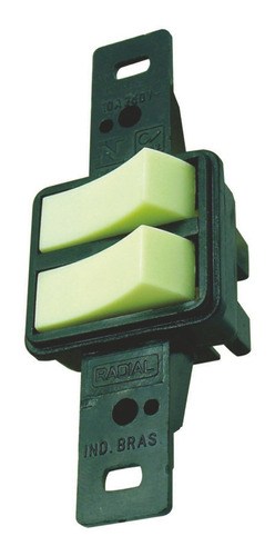 Interruptor 2 Teclas Simples Sem Placa Prata Radial