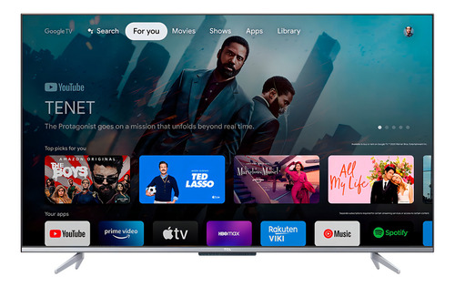 Televisor LED inteligente Google P725 Tcl de 75 pulgadas y 4k UHD