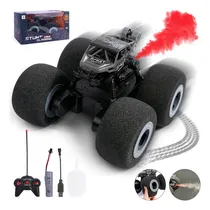 Comprar Carros A Control Remoto 4x4 Recargable Juguete Para Niño Con Función De Pulverizador Rotación de 360 Grados Coche de Acrobacias Gris Hong Jie Toys