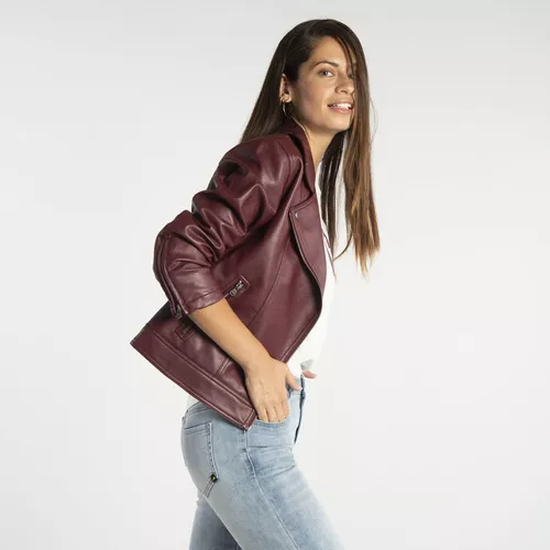 Chaqueta Mujer Faux Leather Moto Jacket - Tienda Oficial CAT Chile - Cat