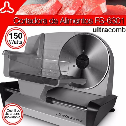 Cortadora De Fiambres Familiar Ultracomb Fs-6301 150w Acero