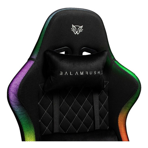 Silla de escritorio Balam Rush Lighting Rush gamer ergonómica negra