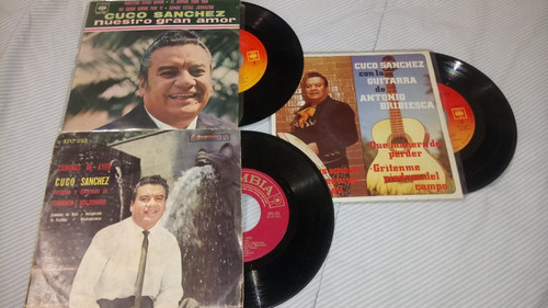 Cuco Sanchez  Lote De 3 Discos De 45 Rpm  7    0177