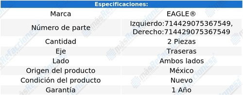 Par Bases Para Amortiguador Traseras Saturn Ls1 L4 2.2l 00