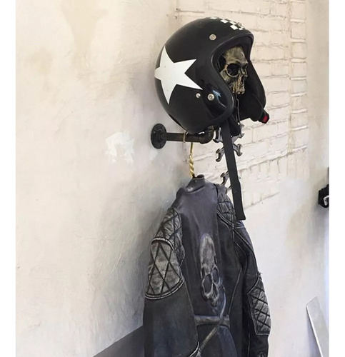 Soporte Para Colgar Casco De Calavera De Moto