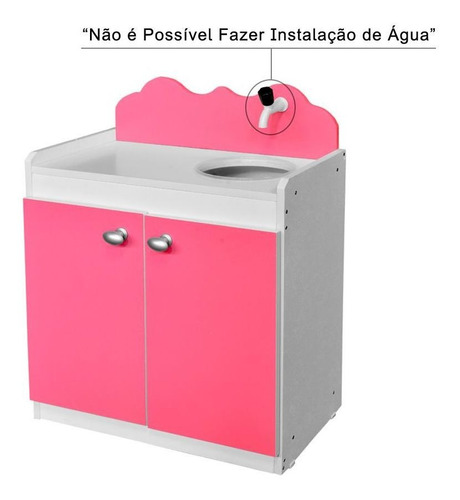 Balcão De Brinquedo Com Pia Rosa/branco - Criança Feliz