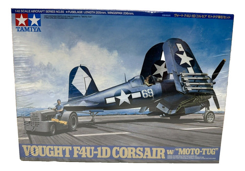 Kit Modelismo F4u Corsair Com Moto-tug 1/48 Tamiya
