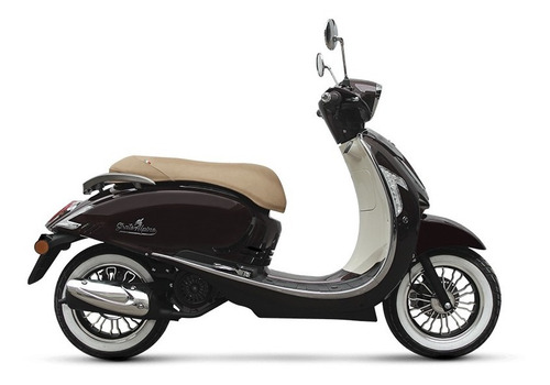Imagen 11 de 15 de Scooter Strato Alpino 150 Blanco Retro Automatico Solodni