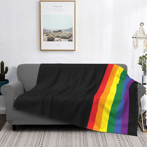 Orgullo Lgbt Pride Frazada Manta Cobija Polar Arcoíris