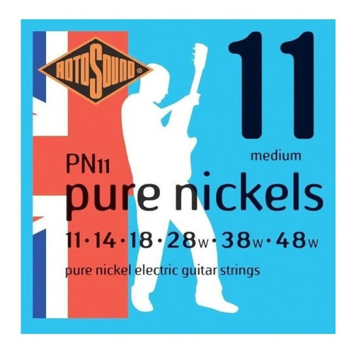 Imagem 1 de 1 de Encordoamento Guitarra Rotosound Pure Nickels Pn11