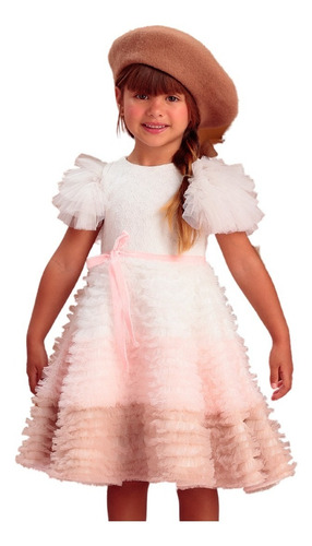 Vestido De Festa Infantil Cuddly Tedy Petit Cherie 22156 Br.