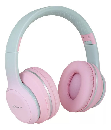 Auriculares Vincha Rosado Inalámbricos  Xtrike Me Hd-211bt ©