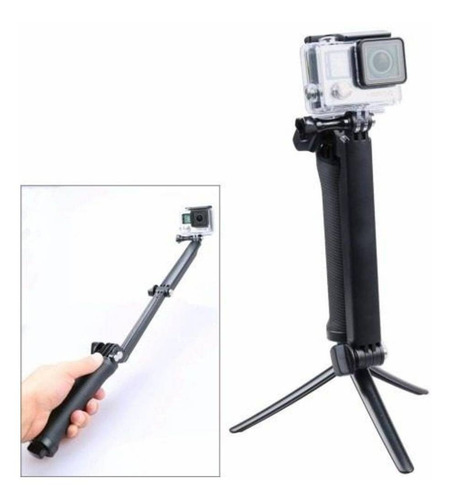 Bastão Go Pro Hero Dobrável 3 Way Alça Gopro Hero 3 4 5 6 2