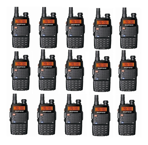 Pack 15 Radios Walkie Talkie Portatil Baofeng Vhf/uhf Uv5rc