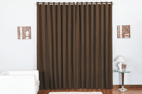 Cortina Para Sala 2,00m X 1,70m Oxford Tabaco Duda