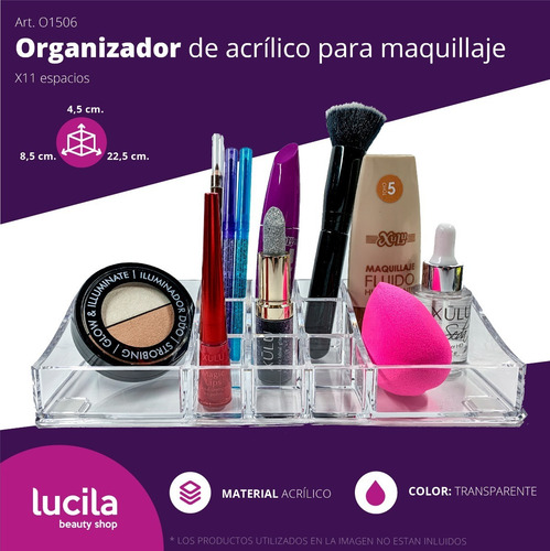Imagen 4 de 7 de Organizador De Acrílico Para Maquillaje Cosméticos 4 Cajones
