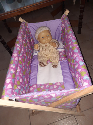Juguetes-catre Pintado A Mano-dia Del Niño Juguete P/muñeca