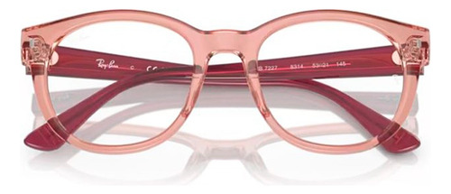 Lentes Ray Ban Rx7227 8314 Transparent Pink Oftalmico Color Transparent Pink 8314