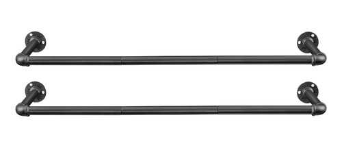 Percheros De Pared Songmics Juego X 2 Industriales Color Negro