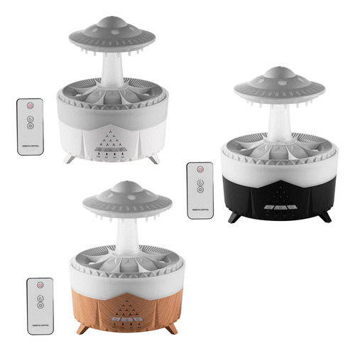 Umidificador Difusor De Nave Espacial Com Gotas De Chuva Led