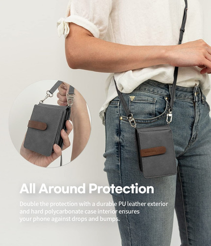 Imagen 7 de 8 de Funda Cartera Tarjetero Desmontable Correa Galaxy Z Flip3