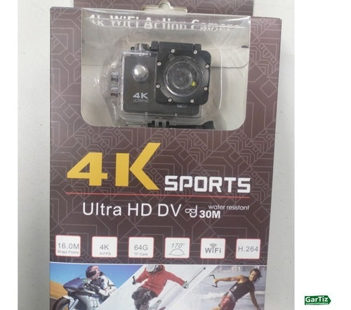 Cámara De Acción Gran Angular 170° Ultra Hd Con Wifi