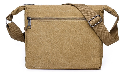 Bolso Bandolera De Lona Multicompartimentos Para Hombre