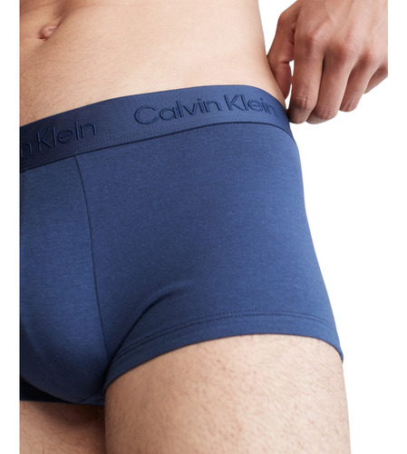 Boxer Calvin Klein Black Trunk Microfibra Azul Original
