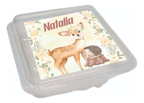 Lunchera Plástica Personalizada - Adicional Para Set Jardin