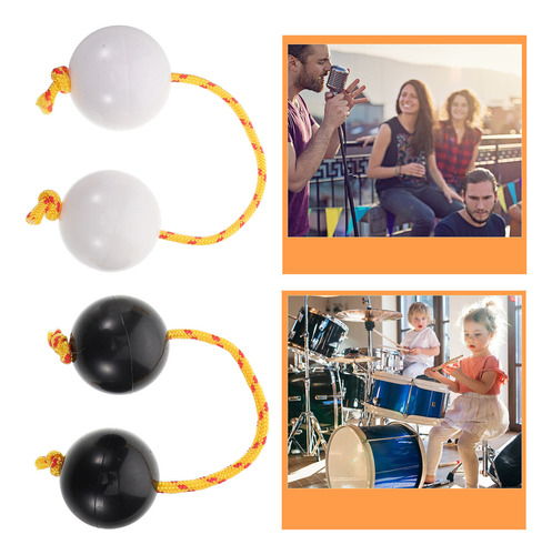 2 Pares De Bolas De Percusión Africanas Shaker Ball Shak