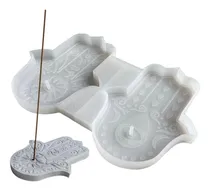 Comprar Molde Porta Sahumerio Hamsa Mano De Fatima Resina Cemento