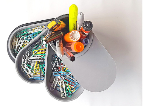 Organizador De Escritorio En 3d Para Clips + Lapiceros