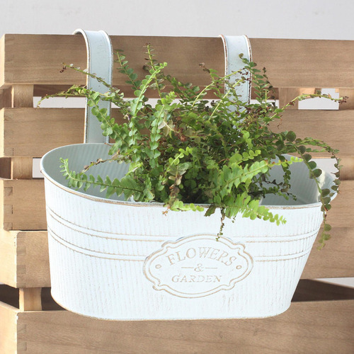 Jardinera Colgante Con Orificio De Drenaje Para Ventana,