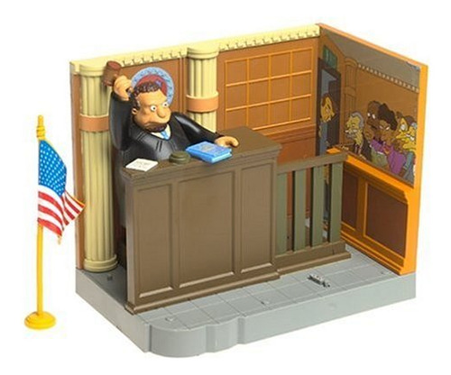 Set Sala De Tribunal Con Juez Snyder Simpsons