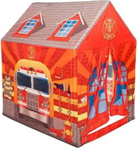 Imagen 9 de 10 de Carpa Casita Tipi Infantil Bomberos Pelotero Plaza Blanda