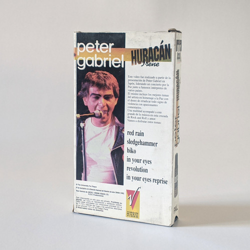 Peter Gabriel - Huracan Irene Vhs (Usado)