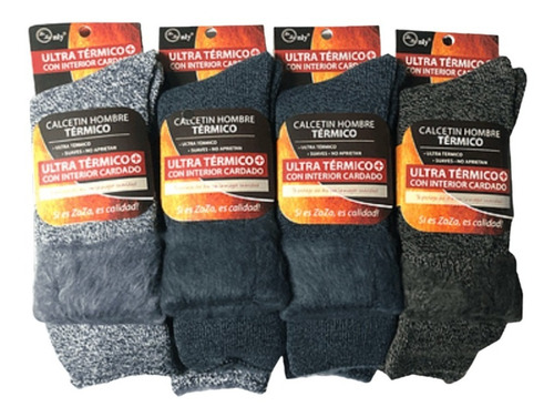 Imagen 1 de 1 de 4 Pares Calcetines Hombre Ultra Térmico Cardado 39 - 43