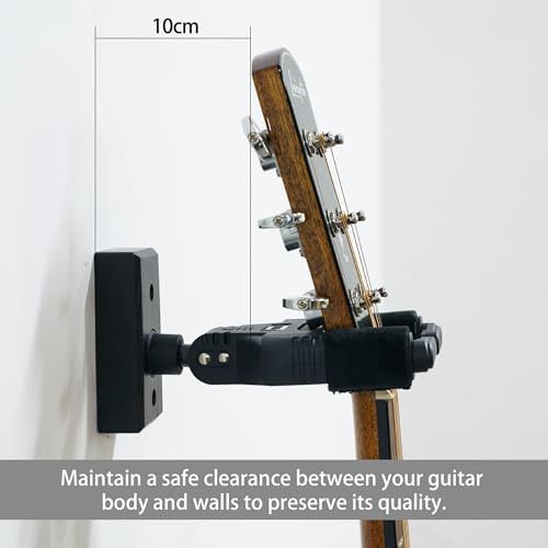 Soporte Pared Bloqueo Automático Gancho Guitarra Ajustable