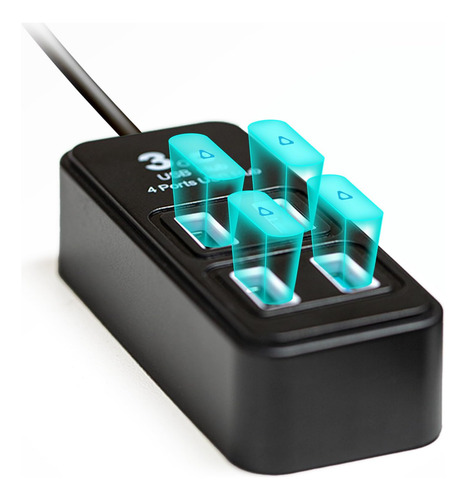 Hub Usb De 4 Puertos Para Dongles Usb Vive Tracker, Adaptado