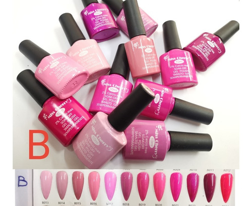 Imagen 1 de 2 de 12 Gelish Miss Cherry Gama B Rosa 10ml +1 Lima Regalo