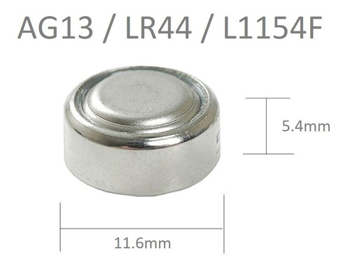 Imagen 2 de 5 de 100 X Pilas Vinnic L1154f Lr44 Ag13 A76 San Martin Caseros