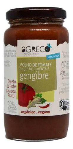 Kit 2x: Molho Tomate Pimenta E Gengibre Orgânico Agreco 325g