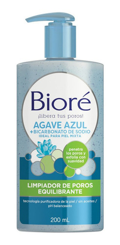 Bioré Limpiador Equilibrante Agave Azul+bicarbonato De Sodio