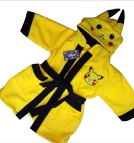 Bata De Baño Niña Niño Picachu Talla 2-16