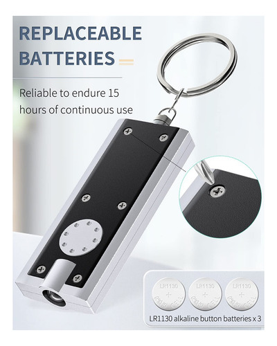 Linterna Led Tipo Llavero Portátil De 12 Lúmenes, Ultrabril