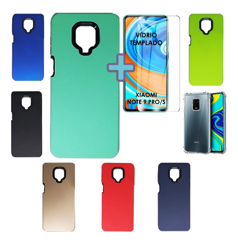 Funda Protector Xiaomi Redmi Note 9 Pro-s Y Vidrio Templado