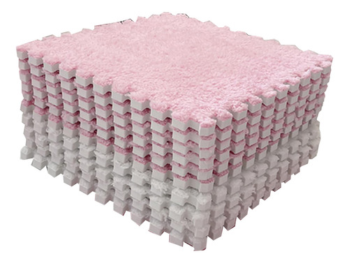 Alfombra De Espuma De Felpa Entrelazada, 10 Unidades, Bloque