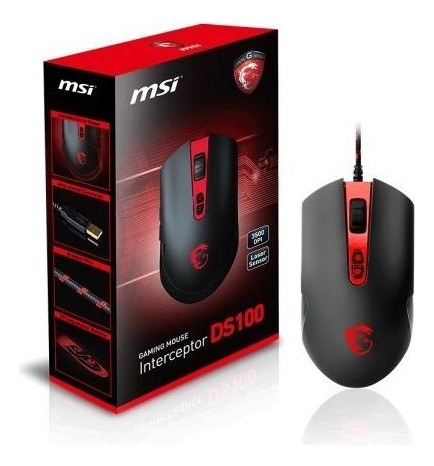 Mouse Gamer Optico Wired Usb Msi Inteceptor Ds100 8 Botones